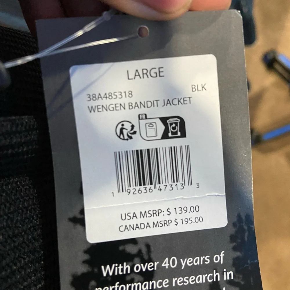 Spyder Wengen Bandit Jacket Men's Black Fleece Full-Zip Alpine Outerwear Large - Picture 4 of 4